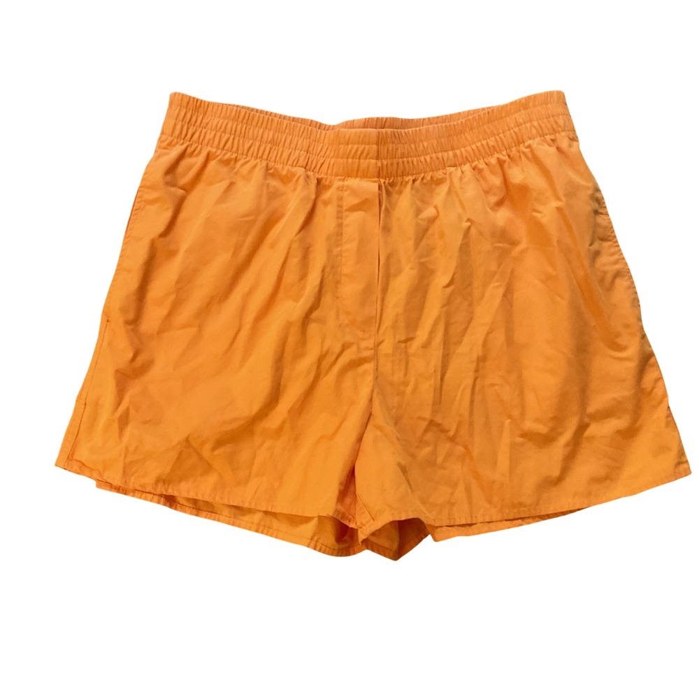 Babaton Women Orange Elastic Waist Athletic Shorts Size M 2291